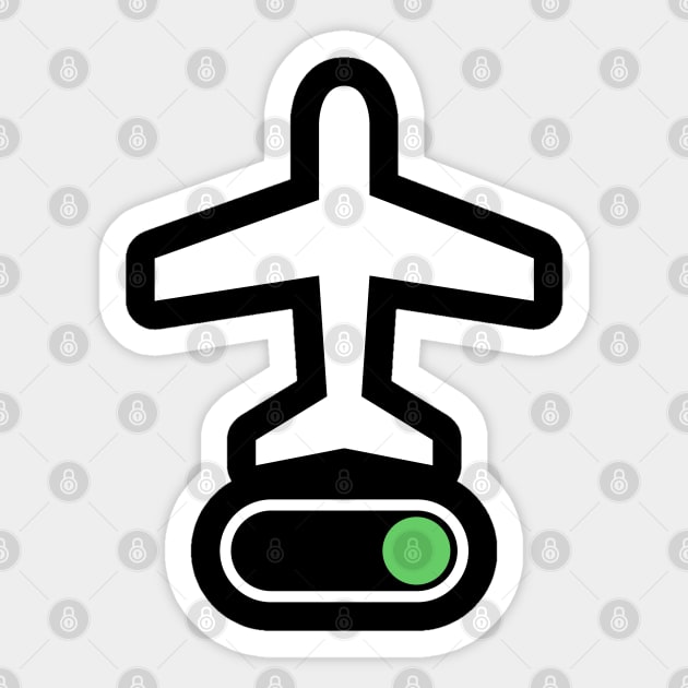 Airplane Mode On Vacation Summer Aviator Travel Sticker by threefngrs